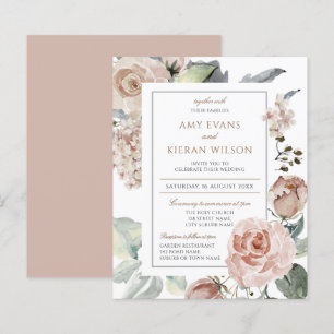 Casamento Formal Elegante Floral Dusty Pink