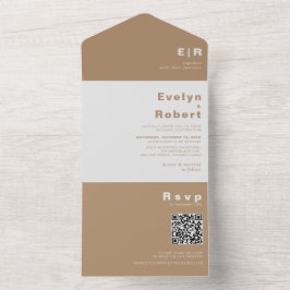 Casamento Formal Elegante Minimalista De Brown Em