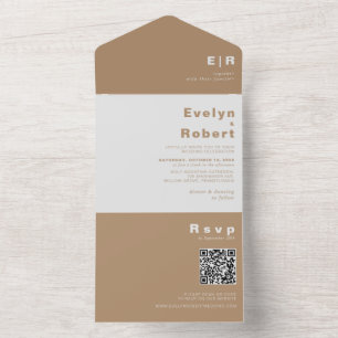 Casamento Formal Elegante Minimalista De Brown Em