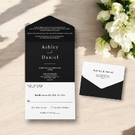 Casamento Formal Mínimo De Chic Black E White