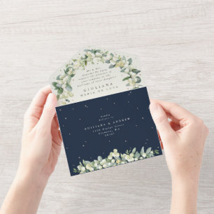 Casamento Formal Navy/Cream Snowberry+Eucalipto
