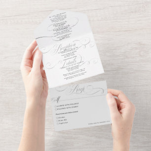 Casamento Formal Negro e Branco Elegante Tudo Em U
