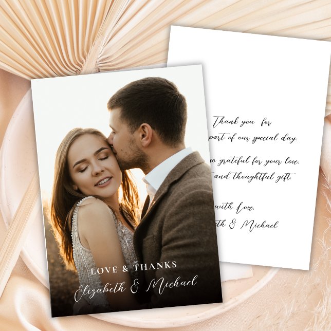 Casamento Foto de Amor Moderno e Agradecimento Rom (Criador carregado)