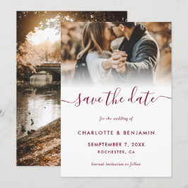 Casamento Fotográfico Burgundy 2 Salve O Cartão Da