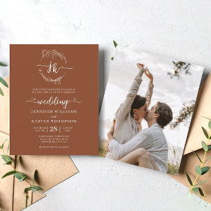 Casamento Fotográfico de Terracotta Monograma do B