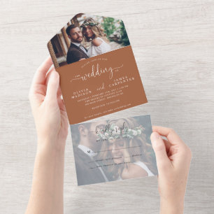 Casamento Fotográfico do Modern Terracotta Elegant