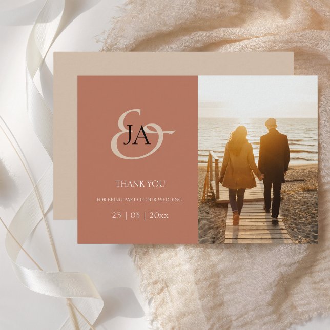 Casamento Fotográfico do Modern Terracotta Monogra (Criador carregado)