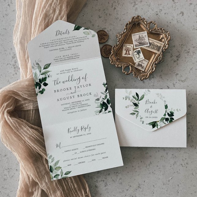 Casamento Fotográfico Emerald Greenery Tudo Em Um  (Criador carregado)