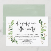 Casamento Fuga, Convite para Festa Feliz para Semp