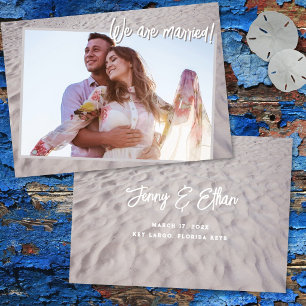 Casamento Fuga Foto Anúncio Praia Areia