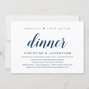 Casamento Fuga, Jantar Felizes para Sempre Convite