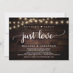 Casamento Fuga, Nada Chique Apenas Amor Convite