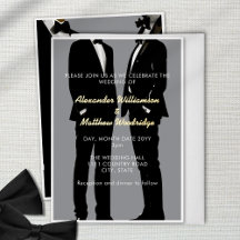 Casamento Gay de Homens Elegantes Modernos