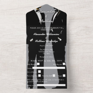Casamento Gay de Homens Moderno e Elegante
