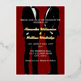 Casamento Gay Moderno Elegante Dourado
