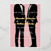 Casamento Gay Moderno Elegante Dourado