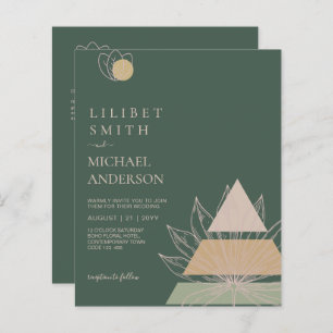 Casamento Geométrico abstrato Japandi Escandinavo