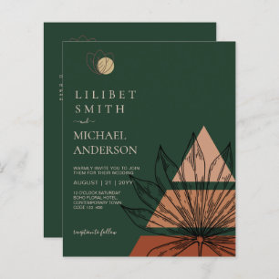 Casamento Geométrico abstrato Japandi Escandinavo