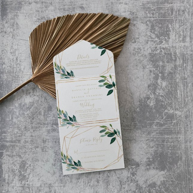 Casamento Geométrico de Eucalyptus Dourado (Criador carregado)