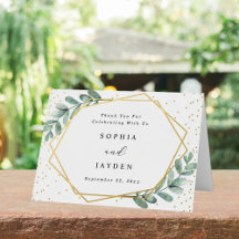 Casamento Geométrico Eucalyptus Muito Obrigado