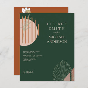 Casamento Geométrico Japandi Abstrato Escandinavo