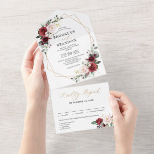 Casamento Geométrico Moderno Floral Floral