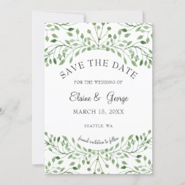 Casamento Glam Greenery salvar cartões de data