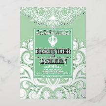 Casamento Glitter Sage, Dourado Sikh Anand Karaj