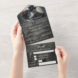 Casamento Gótico de Esqueleto