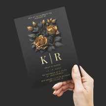 Casamento Gótico dos Rosas Dourados Modernos