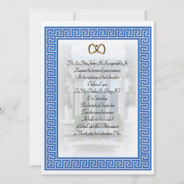 Casamento Grego Convite Blue Key elegante