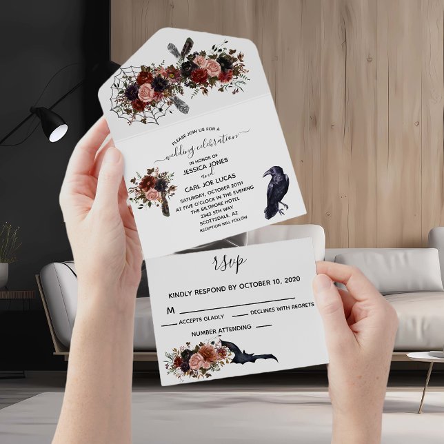 Casamento Halloween Outono Floral Boho Flor (Criador carregado)