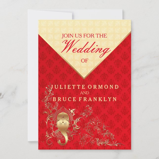 Casamento Indiano - Convite (Frente)