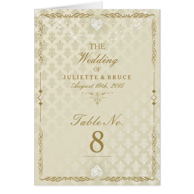 Casamento Indiano III - Cartão de Número de Tabela (Frente)