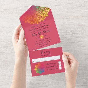 Casamento Indiano Rainbow Mandala