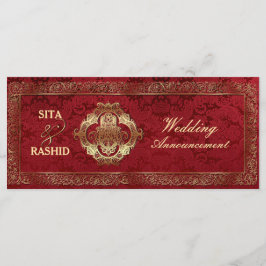 Casamento Indiano Vermelho - Anúncio / Rackcard