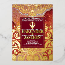 Casamento índio LuxGlitter Red Sikh Anand Karaj