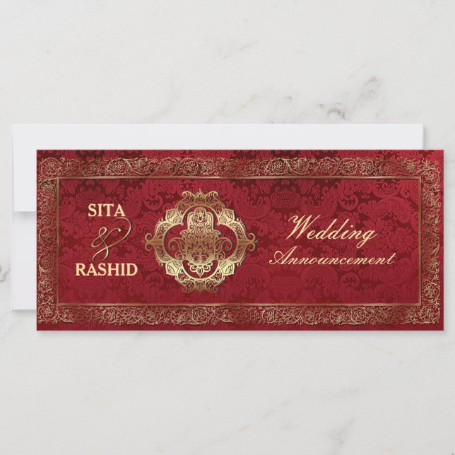 Casamento Índio Vermelho - Anúncio / Rackcard (Frente)