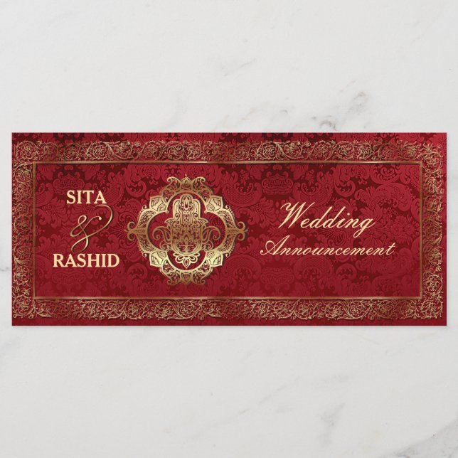 Casamento Índio Vermelho - Anúncio / Rackcard (Frente)