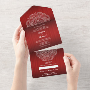 Casamento Índio Vermelho Elegante (não há neces