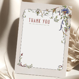 Casamento Inserir Cartões de agradecimentos Vintag