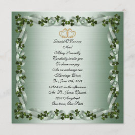 Casamento irlandês Convite elegante quadrado