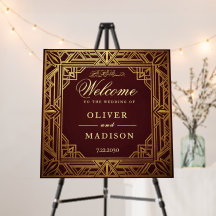 Casamento islâmico Art Déco vintage burgundy e dou