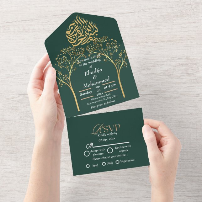 Casamento islâmico moderno e elegante (Aba destacável)