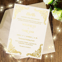 Casamento Islâmico Muçulmano Elegante Creme e Dour