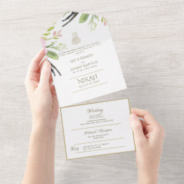 CASAMENTO Islâmico NIKAH WALLIMAH Verde Tudo Em Um