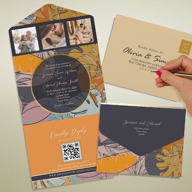 Casamento Laranja Boho Moderno (Criador carregado)