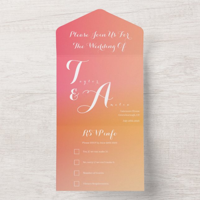 Casamento Laranja Peach Elegante (Interno)