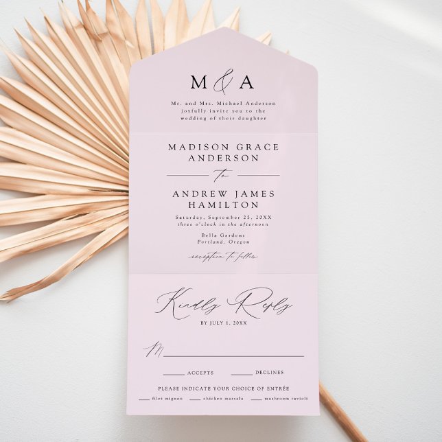 Casamento Lilás Monograma Moderno e Elegante (Criador carregado)