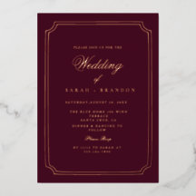 Casamento Luxuoso Quadro Clássico em Borgonha e Do